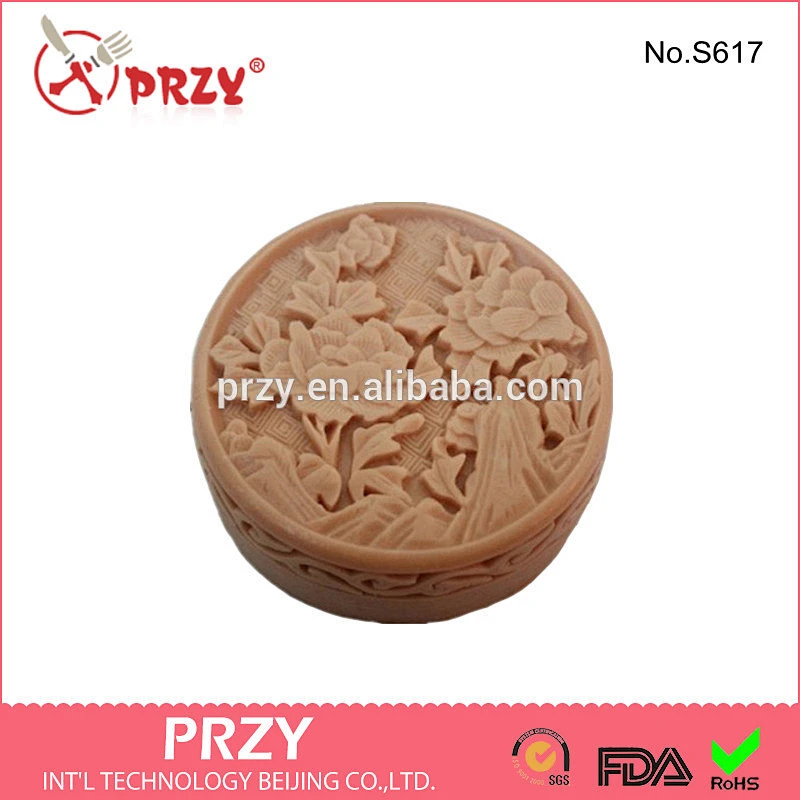 eco-friendly silicone round shaped soap molds