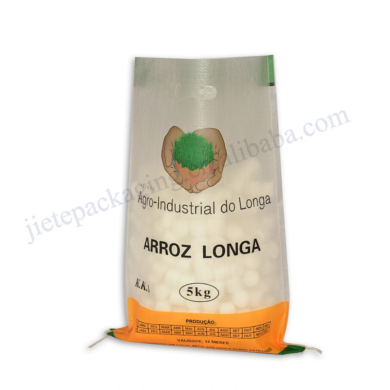 Customized transparent PP woven bag 5kg for flour,rice, wheat,bean,nuts,corn,seed,bird food