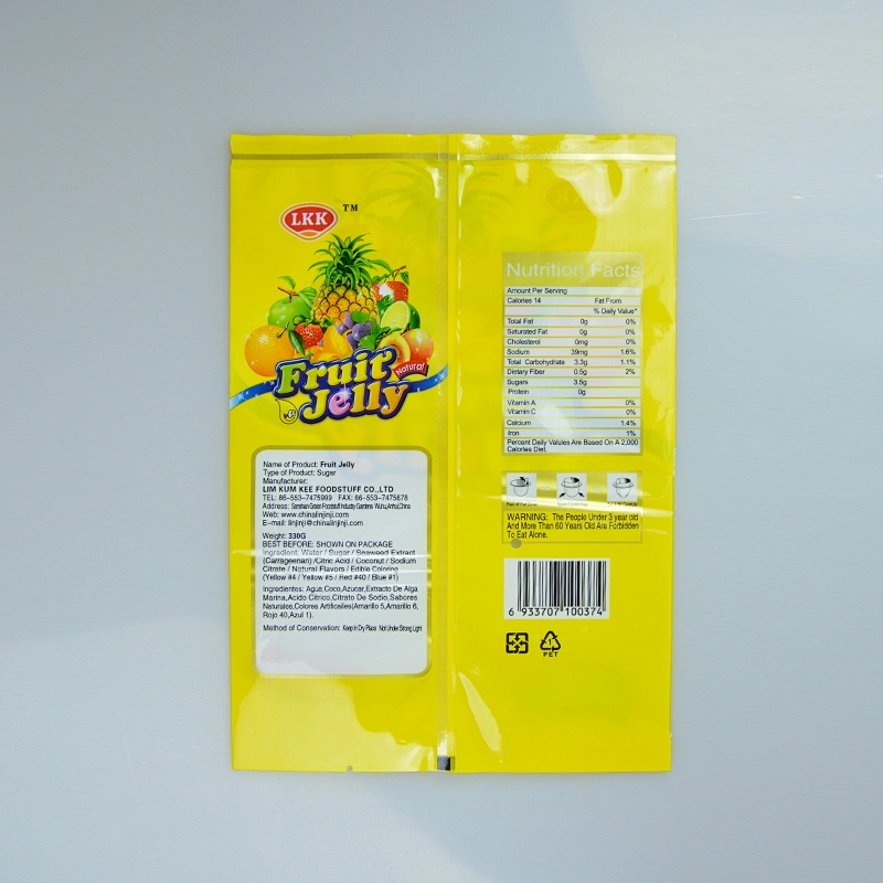 customized plastic foil film vacuum food bag for snack