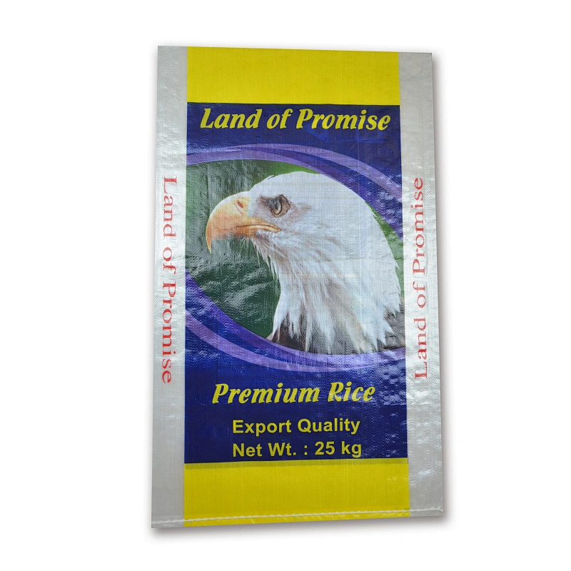 China manufacture transparent plastic rice bag 25kg