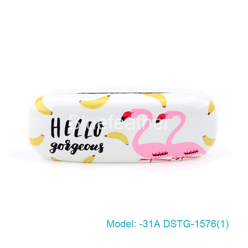 PU leather optical eyewear eyeglass case with custom design