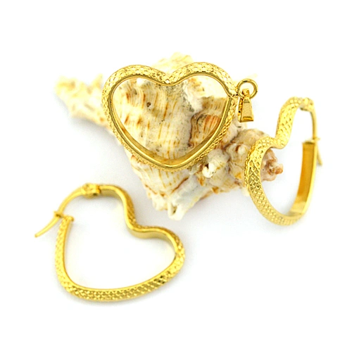 heart-shaped jewelry set