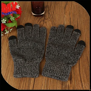 Dark color warm rhinestone printed gloves