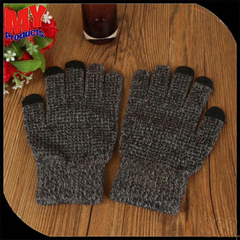 Dark color warm rhinestone printed gloves