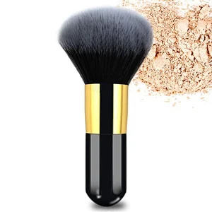 High quality private label powder blush single makeup wood brush for makeup