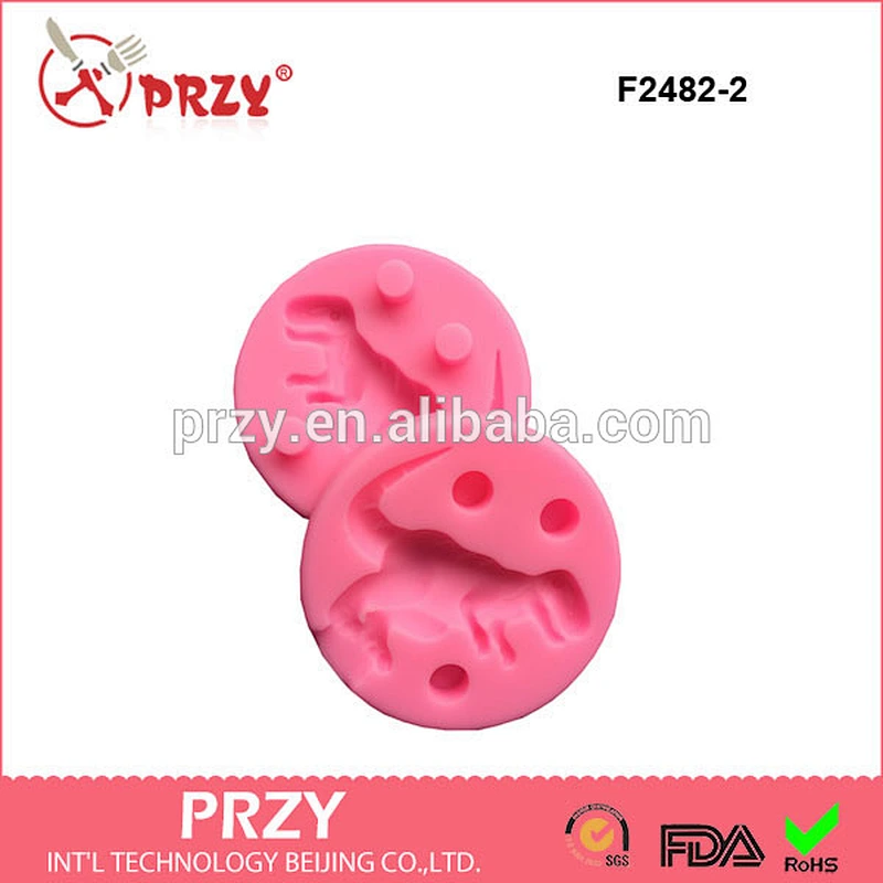 F2482 fondant cake decoration dinosaur mold silicone 3D