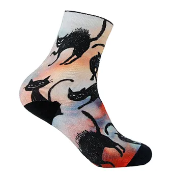 fashion 3D logo custom bamboo print sport socks
