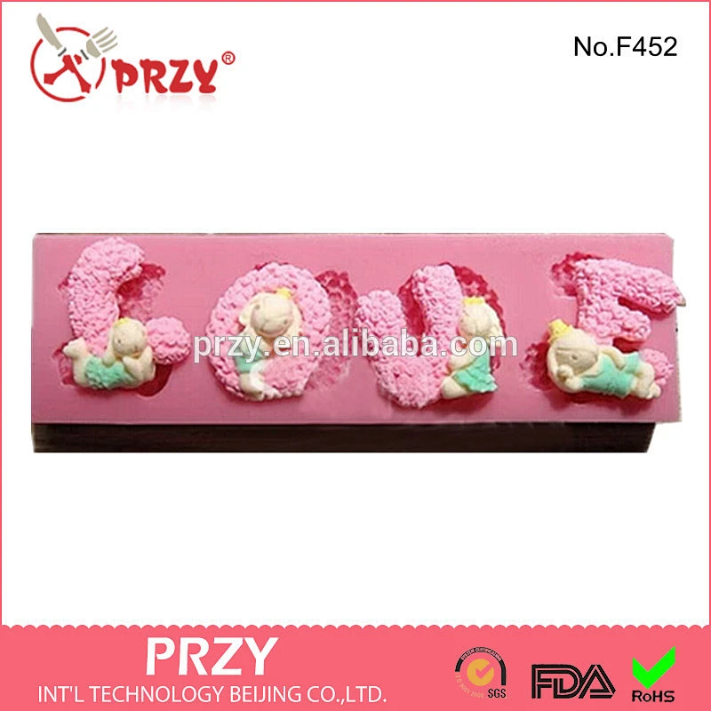 multi shapes love letter silicone mold