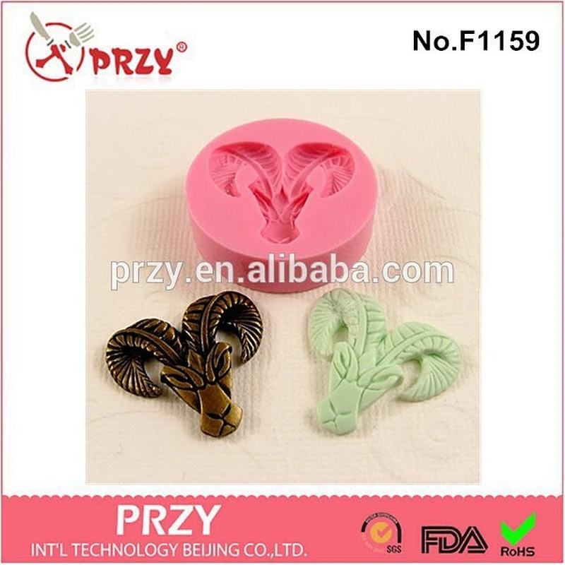 Silicone-Soap-sugar-fondant-chocolate-Mold-bull -head -flexible-desin