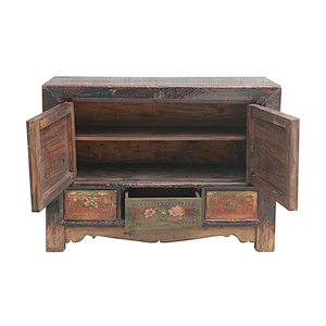 wholesale price chinese oriental old painted lacquered buffet storage sideboard furniture