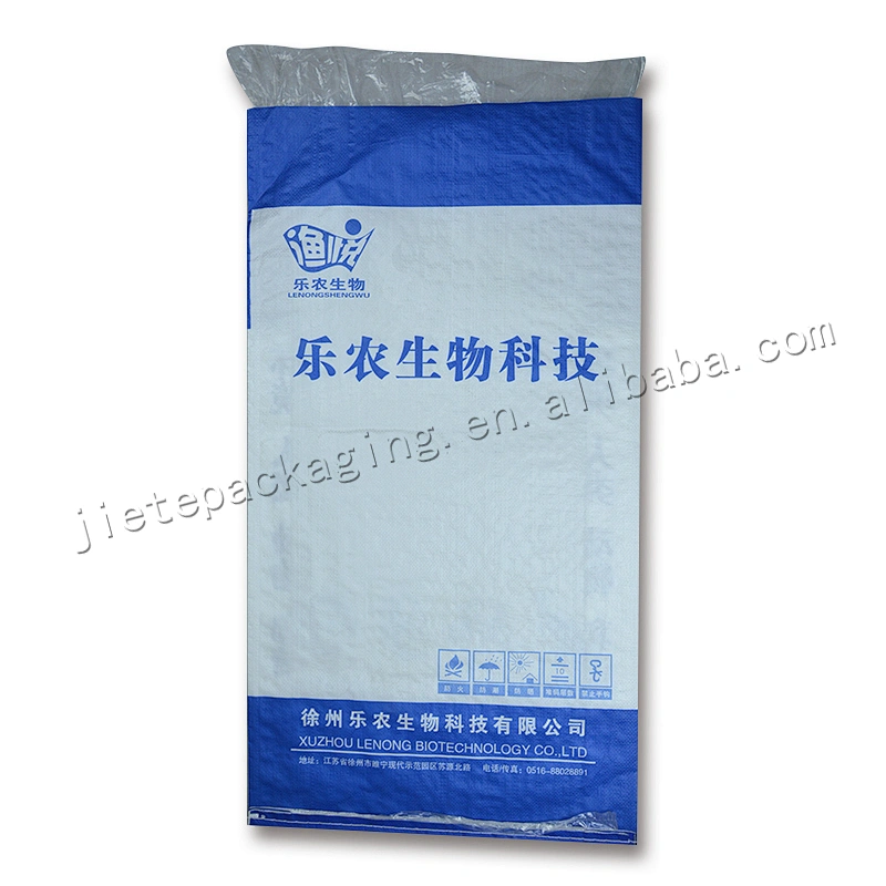 Customized white plastic pp laminated woven fertilizer packaging bag with lining