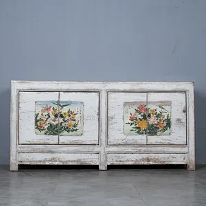 hand painted chinese antique style living room sideboard