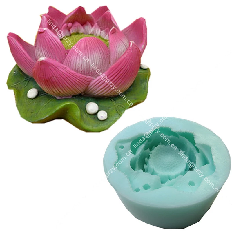 Lotus Soap Molds flowers Candle mold Silicone resin Flower decoration silicone mould