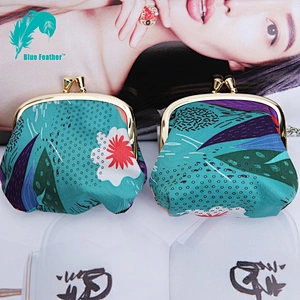 Chinese Wind Fabric Material Digital Print Pocket Cash Bag