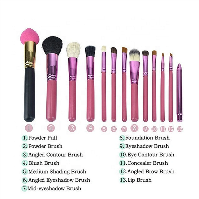 Professional Private Label 13pcs Makeup Brush Set Custom Logo With Make Up Holder