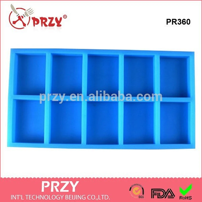 PR360 Rectangle Soap Mold Silicone Rubber Mold Tray silicone mold for soap