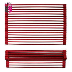 over the sink roll-up silicone dish kitchen drying rack