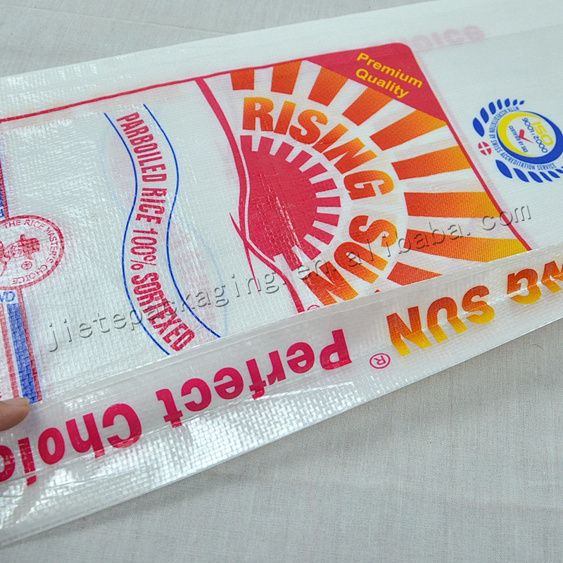 High quality wholesale customized reusable pp woven rice packaging bag
