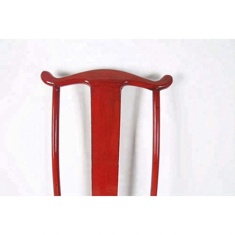 chinese antique high back high glossy chair