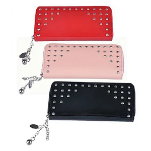 2012 latest fashion PU lady wallet with rivets G3639