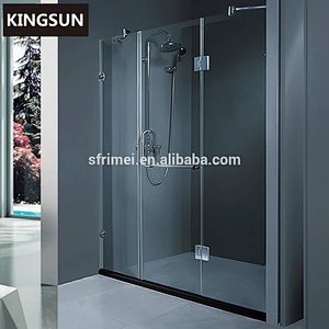 Hot Sale Home Transparent Tempered Glass Folding Shower Room Door