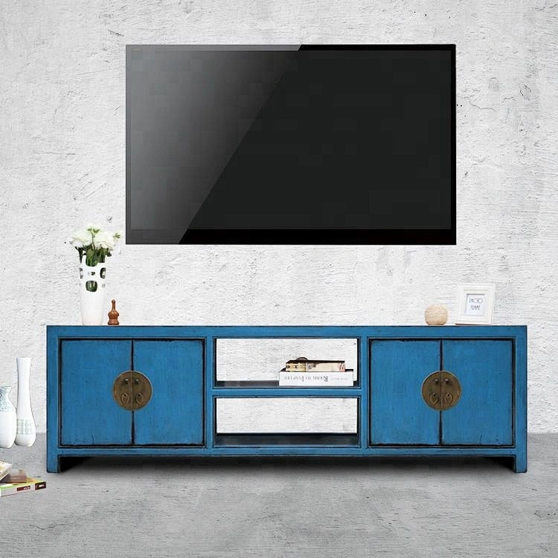 chinese solid wood lacquer tv console furniture