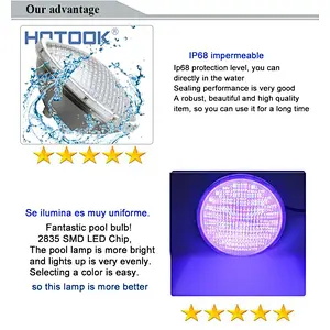 HOTOOK Stainless Steel 12V 24W Par56 LED  Outdoor Recessed LED Pool Light