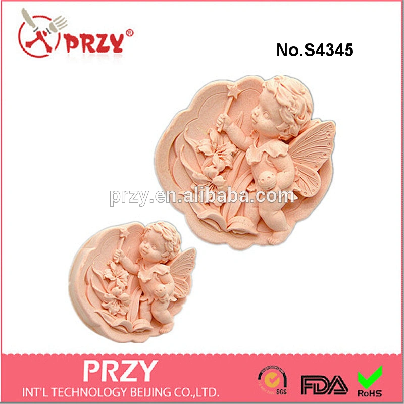 angel baby in the garden silicone soap mold DIY graft silicone molds for soap handmade silicone mould