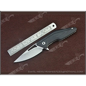 G10 Handle Survival Tactical D2 Knife Folding Pocket Knife