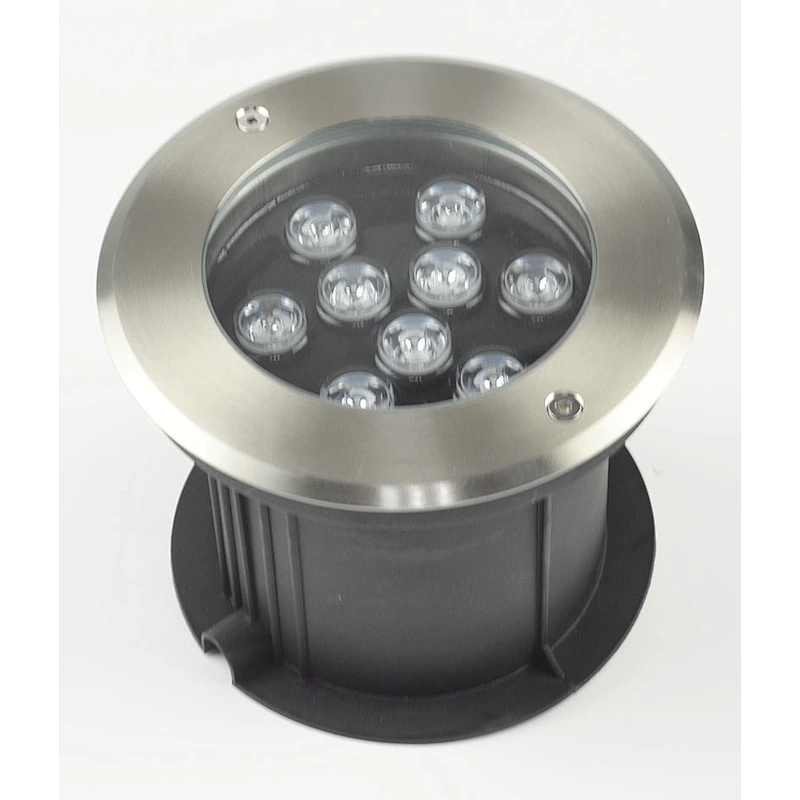 High Quality 5 Year Warranty 6W 9W warm white In-Ground LED Well light Low Voltage with Brushed Stainless Steel Trim