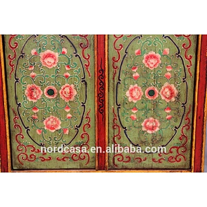 wholesale antique reproduction hand painted wooden drawer tibetan furniture
