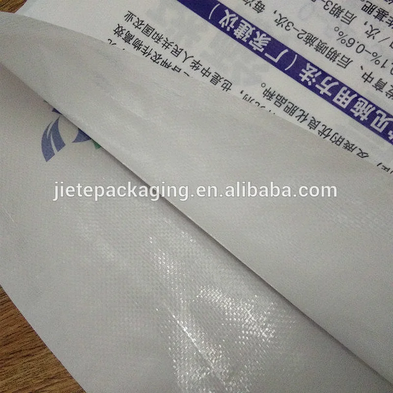 25kg white plastic pp woven fertilizer bag for packing monopotassium phosphate