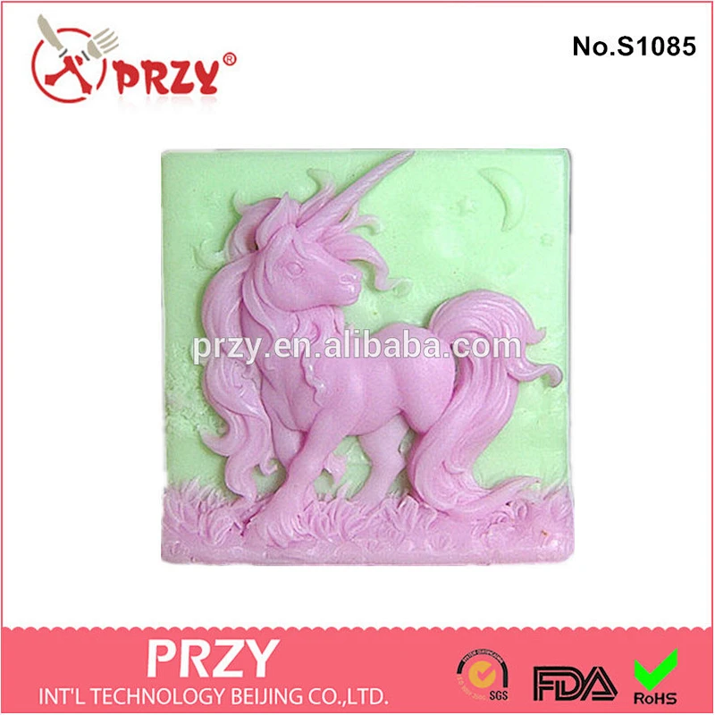 Polymer Clay/Cold Porcelain Clay Elissa the Unicorn Queen 2D Silicone Soap mold
