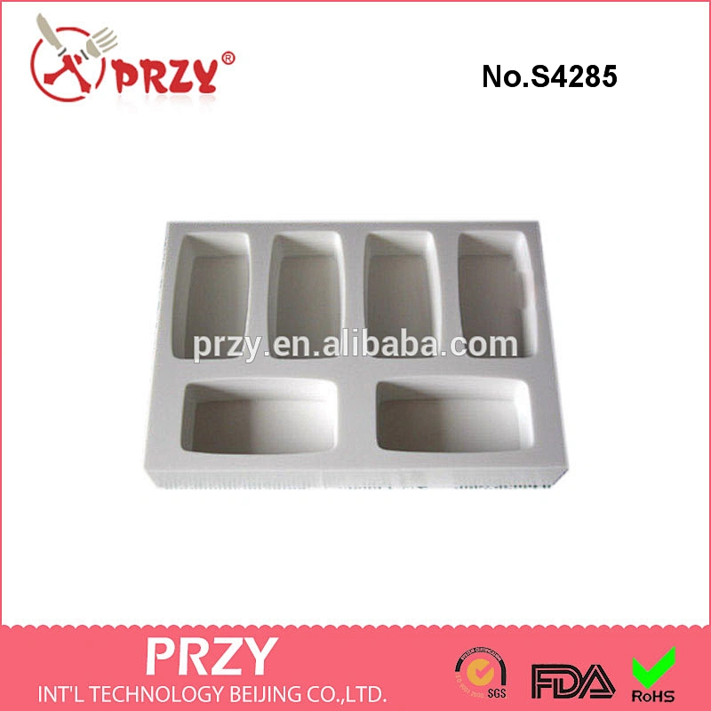 S4285 Rectangular Shape / 6 in 1 / Silicone Soap Mold Handmade Soap Mould Custom Silicone Soap Tray
