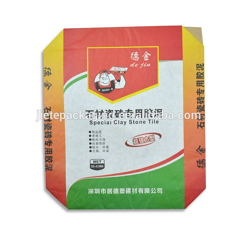 kraft paper block bottom packaging bag for cement, complex, composite material with valve port