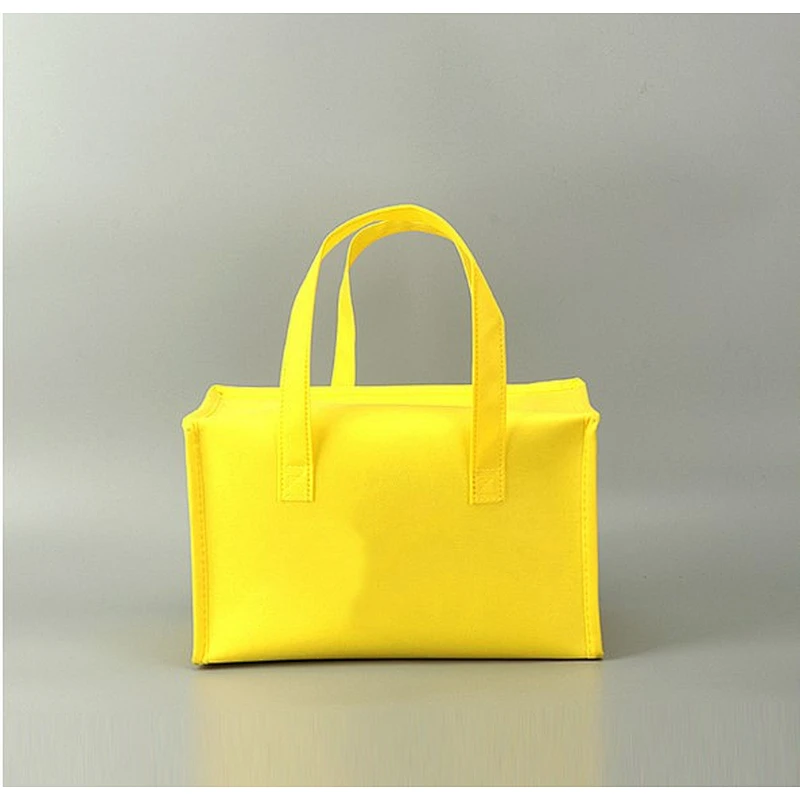 Non woven fabric color fruit lunch bag, convenient outdoor ice pack, Oxford heat preservation bag.