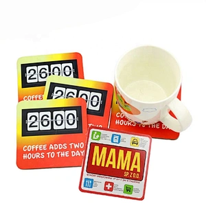 shaped printed MDF cork beer coaster mat