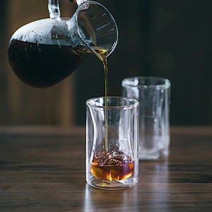 OEM ODM Custom Heat Resistant Creative Double Wall High Borosilicate Glass Reusable Cup Handmade Beer Cup