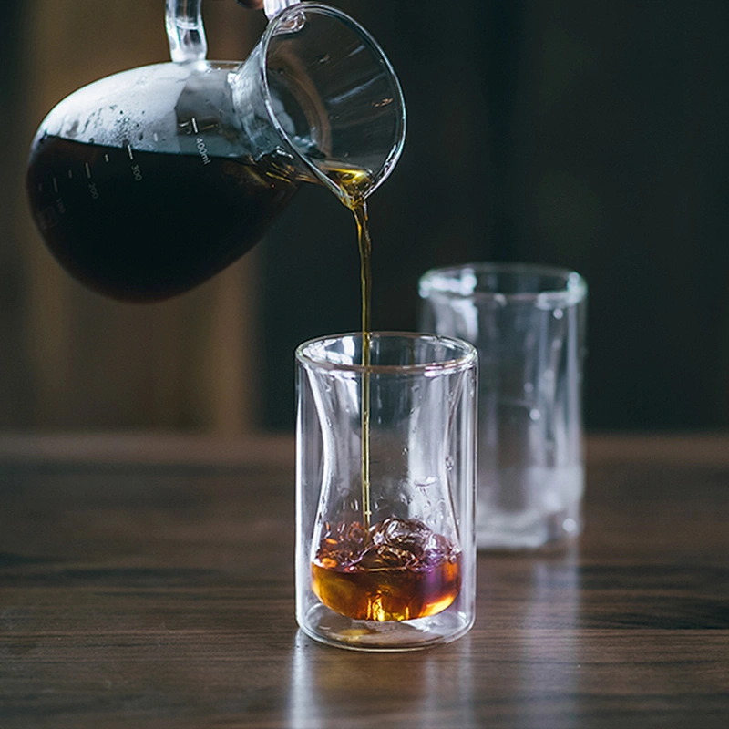 OEM ODM Custom Heat Resistant Creative Double Wall High Borosilicate Glass Reusable Cup Handmade Beer Cup