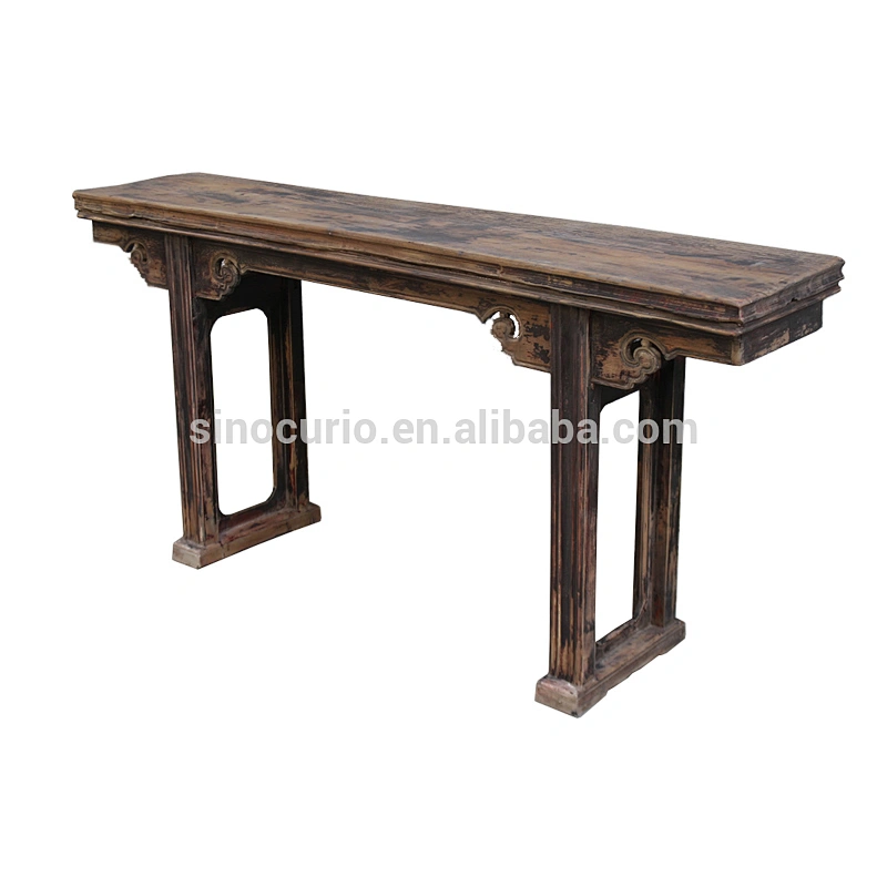 chinese antique carved wooden alter table Ming style console table