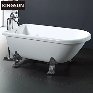 K-8733 Indoor Unique Modern Acrylic Fiberglass Bathtub With Four Legs