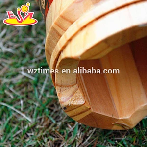 2018 wholesale children wooden toy drum multi-function baby wooden toy drum new design kids wooden toy drum W07A098