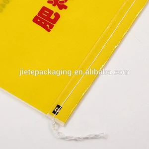 Yellow color plastic pp ECO woven packaging bags for 10kg 25kg 50kg rice, cement, fertilizer, feed