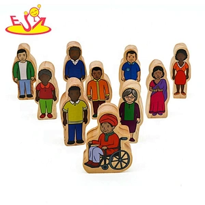 2019 New design 30 pieces kds wooden peg people for wholesale W06D124