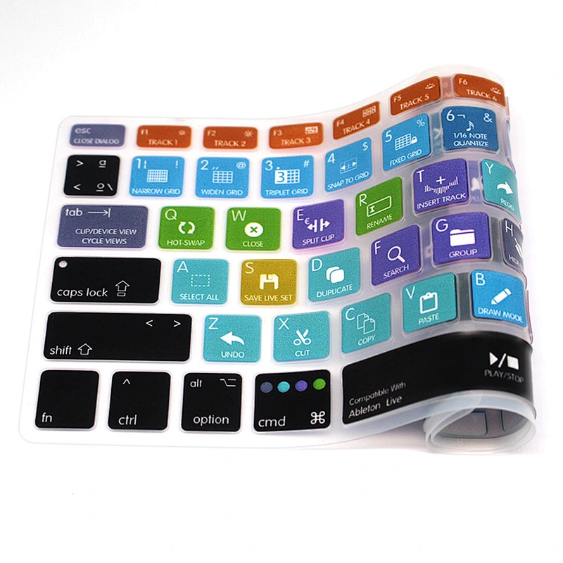 Ultra Thin Laptop Accessories Ableton Live Spanish Hotkeys Silicone Diy Keyboard Skin For Mac Cover