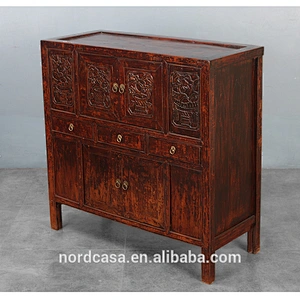 Factory Beijing chinese antique wood carved sideboard furniture