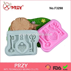 Key to turn sugar cake silicone mold dry pez shape mold cake edge decoration can be customized