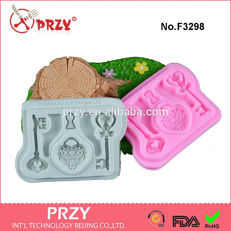 Key to turn sugar cake silicone mold dry pez shape mold cake edge decoration can be customized