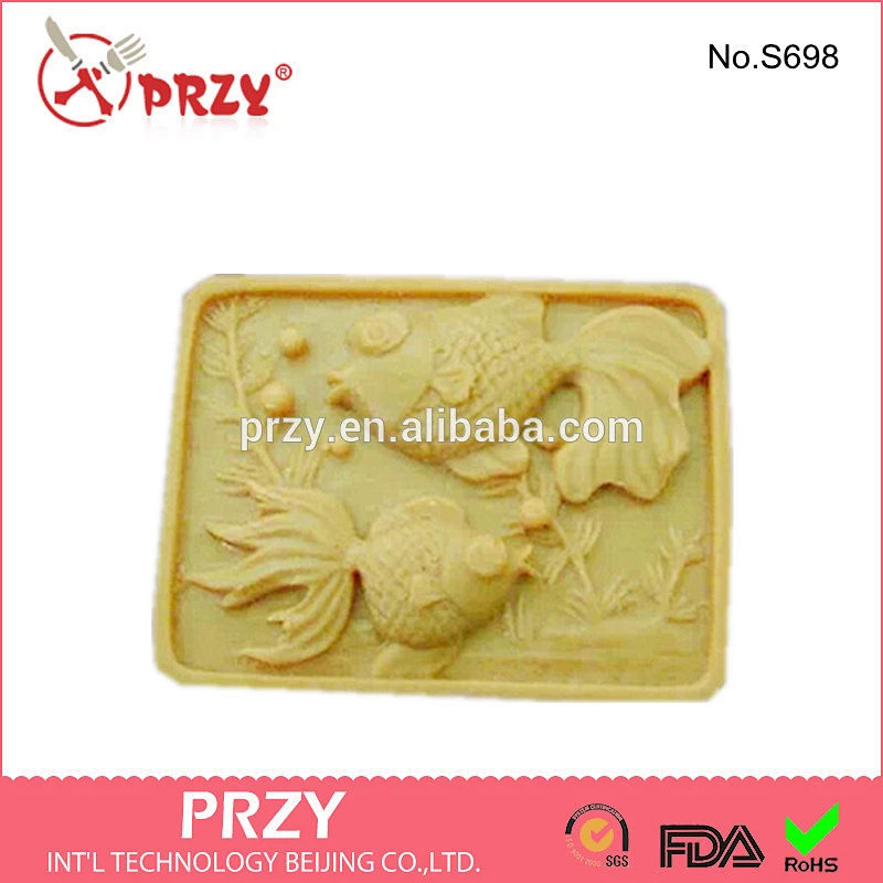S698 PRZY Pisces handmade soap molds / silicone soap modelling mold