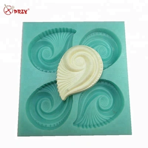 Conch shape Cake mold 4holes Soap silicone molds handmade conch Ice mould